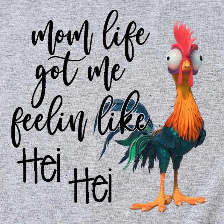 T-shirt à manches courtes avec motif amusant, Mom Life got Me