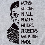 Letter Pattern Women Belong in All Places Short Sleeve T-shirt