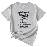 Giabyur Simple Letter Pattern Ladies Short Sleeve T-shirt