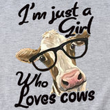 Womens Im Just A Girl Fun Pattern Casual Short-sleeved T-shirt