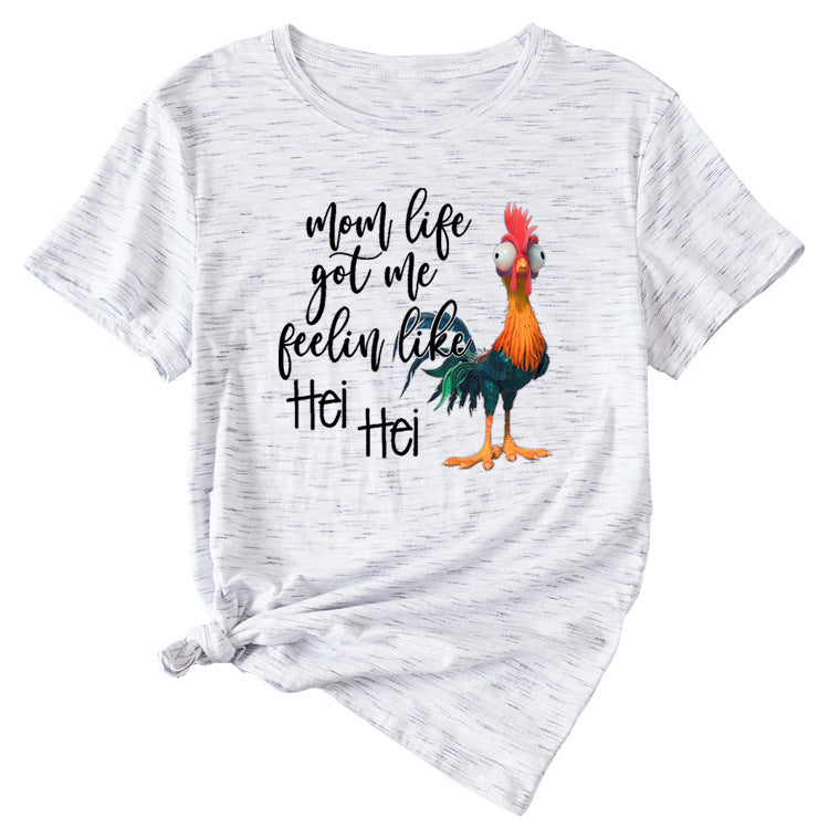 T-shirt à manches courtes avec motif amusant, Mom Life got Me