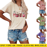 True Love Fun Pattern Printed Women's Casual Round Neck Short Sleeve T-shirt