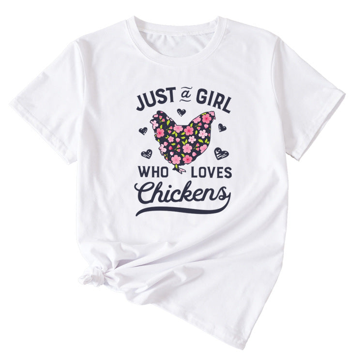 Just A Love Girl Fun Pattern Women's Short Sleeve Top T Shirt
