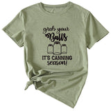 Giabyur Simple Letter Pattern Ladies Short Sleeve T-shirt