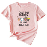 I Cant Talk Right Now Fun Pattern Short Sleeve Shirt T-shirt