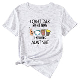 I Cant Talk Right Now Fun Pattern Short Sleeve Shirt T-shirt