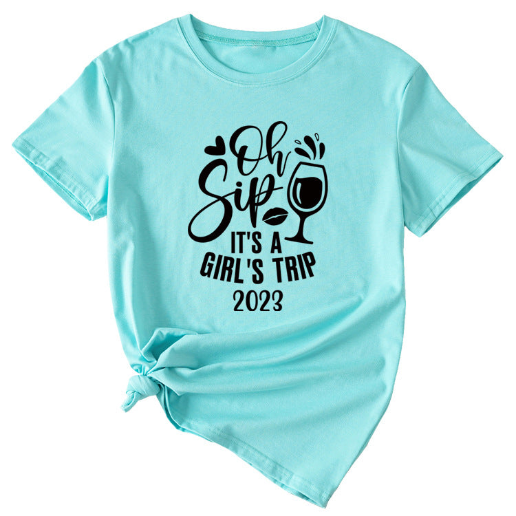Women's Oh Sip It is a short sleeve T-shirt for girls