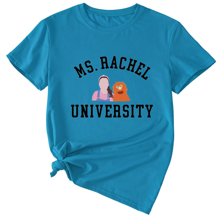 T-shirt à manches courtes graphique amusant MS RACHEL University