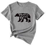 Women's Mama Bear Funny Pattern Short Sleeve Top