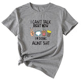 I Cant Talk Right Now Fun Pattern Short Sleeve Shirt T-shirt