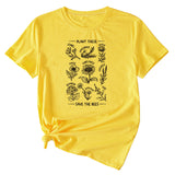 PLANT TESE SAVE THE BEES FLORAL PATTERN SHORT SLEEVES