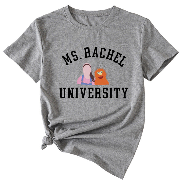 T-shirt à manches courtes graphique amusant MS RACHEL University