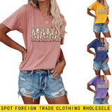 Letter Mama Kate Women's Casual Round Neck Short Sleeve T-shirt