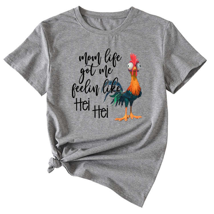 T-shirt à manches courtes avec motif amusant, Mom Life got Me