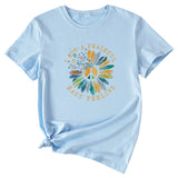 Fashion I GOT A PEACEFUL EASY Fun Pattern Short Sleeve T-shirt