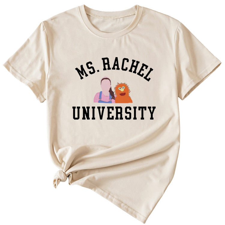T-shirt à manches courtes graphique amusant MS RACHEL University