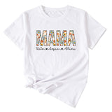 Letter Mama Kate Women's Casual Round Neck Short Sleeve T-shirt