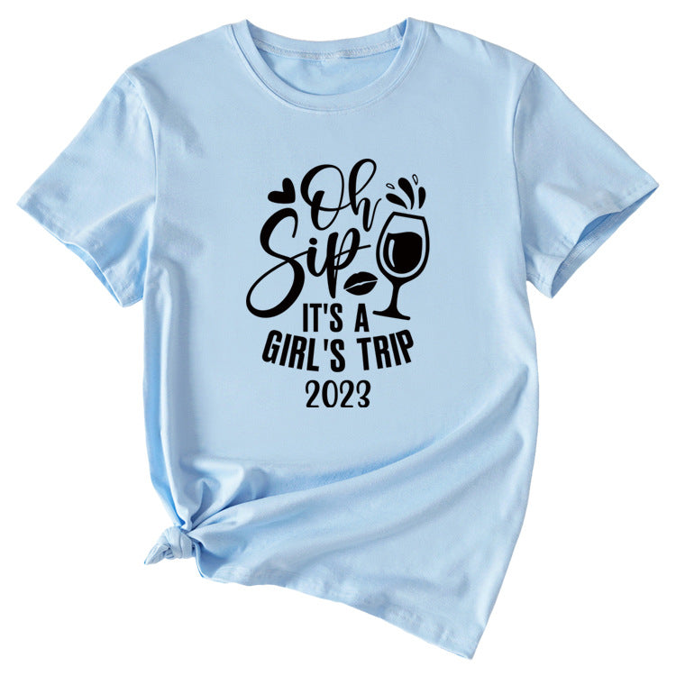 Women's Oh Sip It is a short sleeve T-shirt for girls