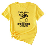 Giabyur Simple Letter Pattern Ladies Short Sleeve T-shirt