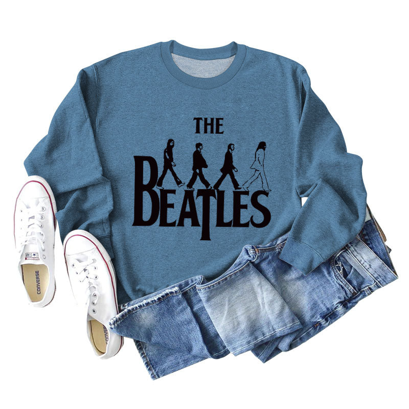 THE BEATLES CREWNECK LOOSE BOTTOMED LONG-SLEEVED SWEATSHIRT