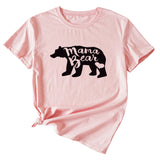 Women's Mama Bear Funny Pattern Short Sleeve Top