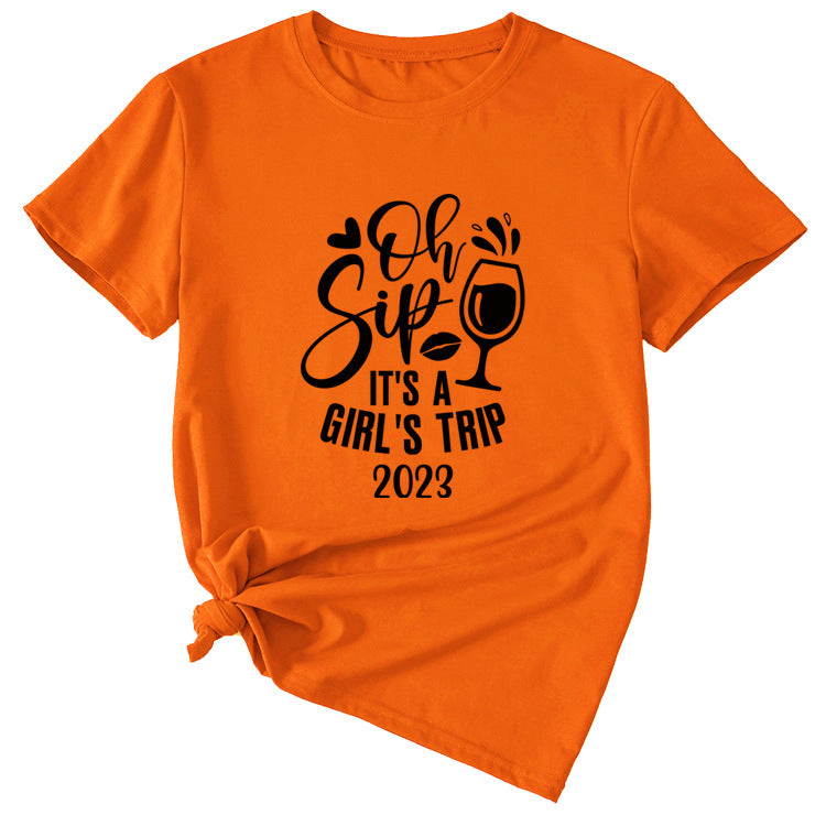 Women's Oh Sip It is a short sleeve T-shirt for girls