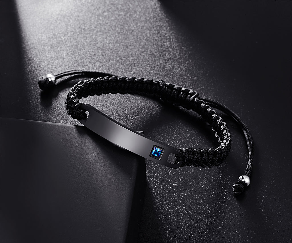 NEHZUS Couples Bracelets ID Nom Bracelet Personnalisé Bracelet Personnaliser Graver Bracelet