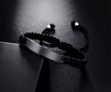 NEHZUS Couples Bracelets ID Nom Bracelet Personnalisé Bracelet Personnaliser Graver Bracelet