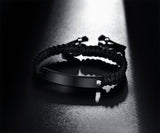 NEHZUS Couples Bracelets ID Nom Bracelet Personnalisé Bracelet Personnaliser Graver Bracelet