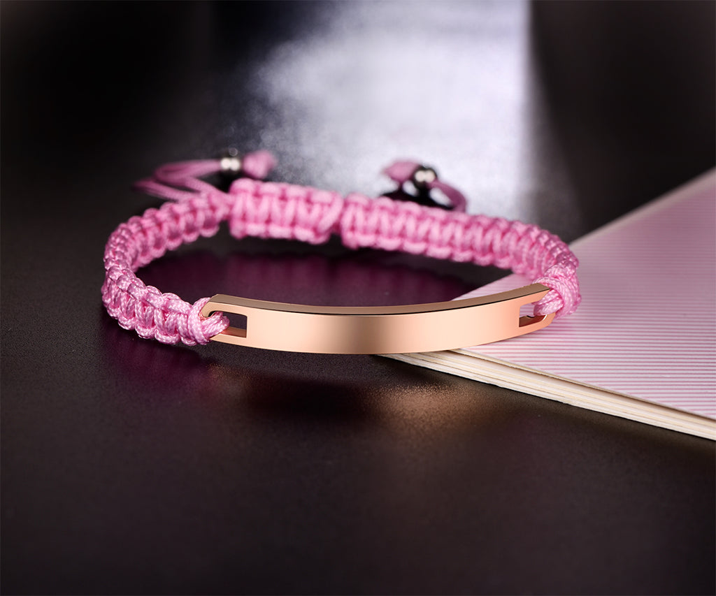 NEHZUS Couples Bracelets ID Nom Bracelet Personnalisé Bracelet Personnaliser Graver Bracelet