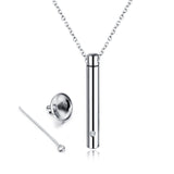 Titanium Steel Jewelry Urn Necklace In Memory of A Loved One Creative Openable Stainless Steel Perfume Bottle Pendant
