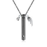 Titanium Steel Jewelry Urn Necklace In Memory of A Loved One Creative Openable Stainless Steel Perfume Bottle Pendant