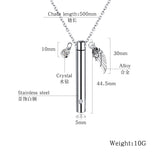 Titanium Steel Jewelry Urn Necklace In Memory of A Loved One Creative Openable Stainless Steel Perfume Bottle Pendant