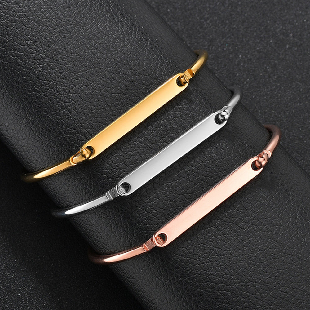 Bracelets inspirants pour femmes, cadeau personnalisé pour maman, bracelet manchette avec mantra gravé