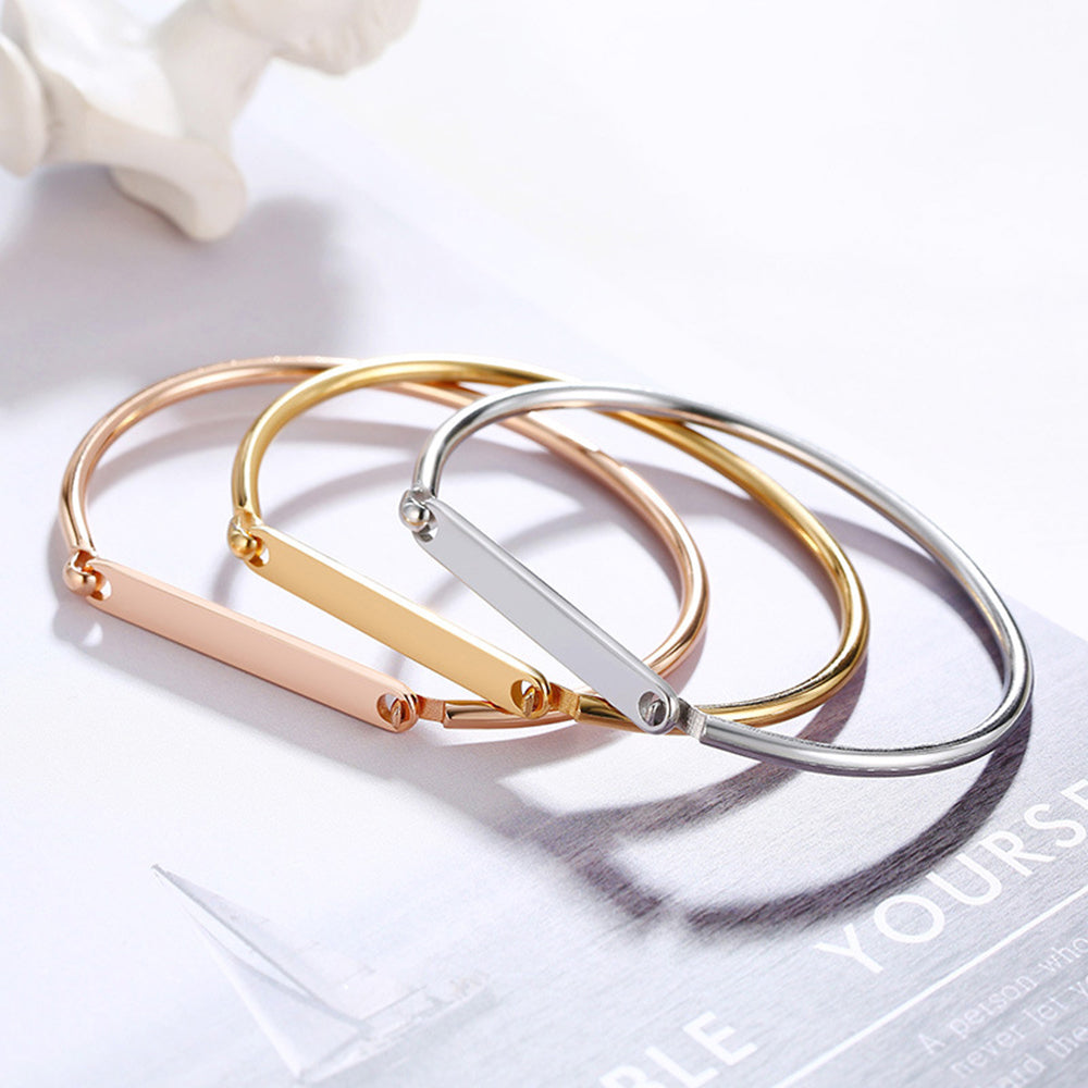 Bracelets inspirants pour femmes, cadeau personnalisé pour maman, bracelet manchette avec mantra gravé