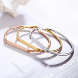 Bracelets inspirants pour femmes, cadeau personnalisé pour maman, bracelet manchette avec mantra gravé