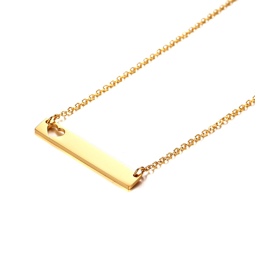 NEHZUS – collier de barre gravable pour femmes, collier avec nom personnalisé, cadeau d'anniversaire