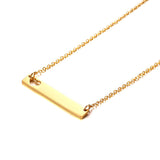NEHZUS – collier de barre gravable pour femmes, collier avec nom personnalisé, cadeau d'anniversaire