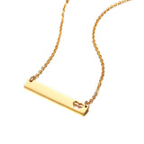 NEHZUS – collier de barre gravable pour femmes, collier avec nom personnalisé, cadeau d'anniversaire