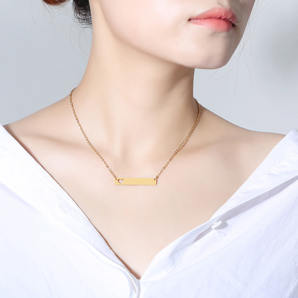 NEHZUS – collier de barre gravable pour femmes, collier avec nom personnalisé, cadeau d'anniversaire