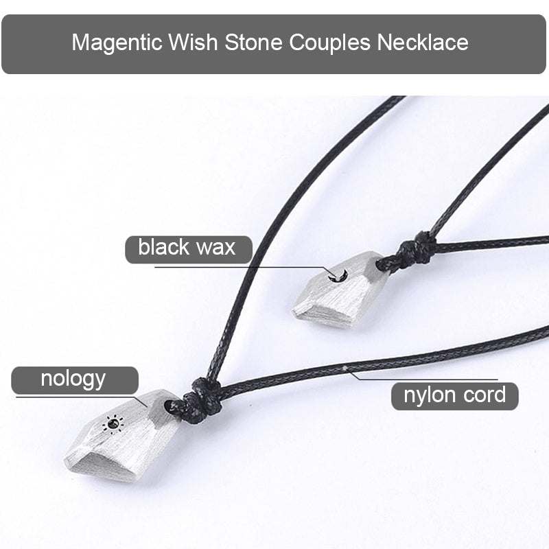NEHZUS Halsketten für Paare, magnetische Wunschstein-Anhänger-Halskette für Paare, Schmuck-Geschenk-Diea