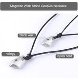 NEHZUS Halsketten für Paare, magnetische Wunschstein-Anhänger-Halskette für Paare, Schmuck-Geschenk-Diea