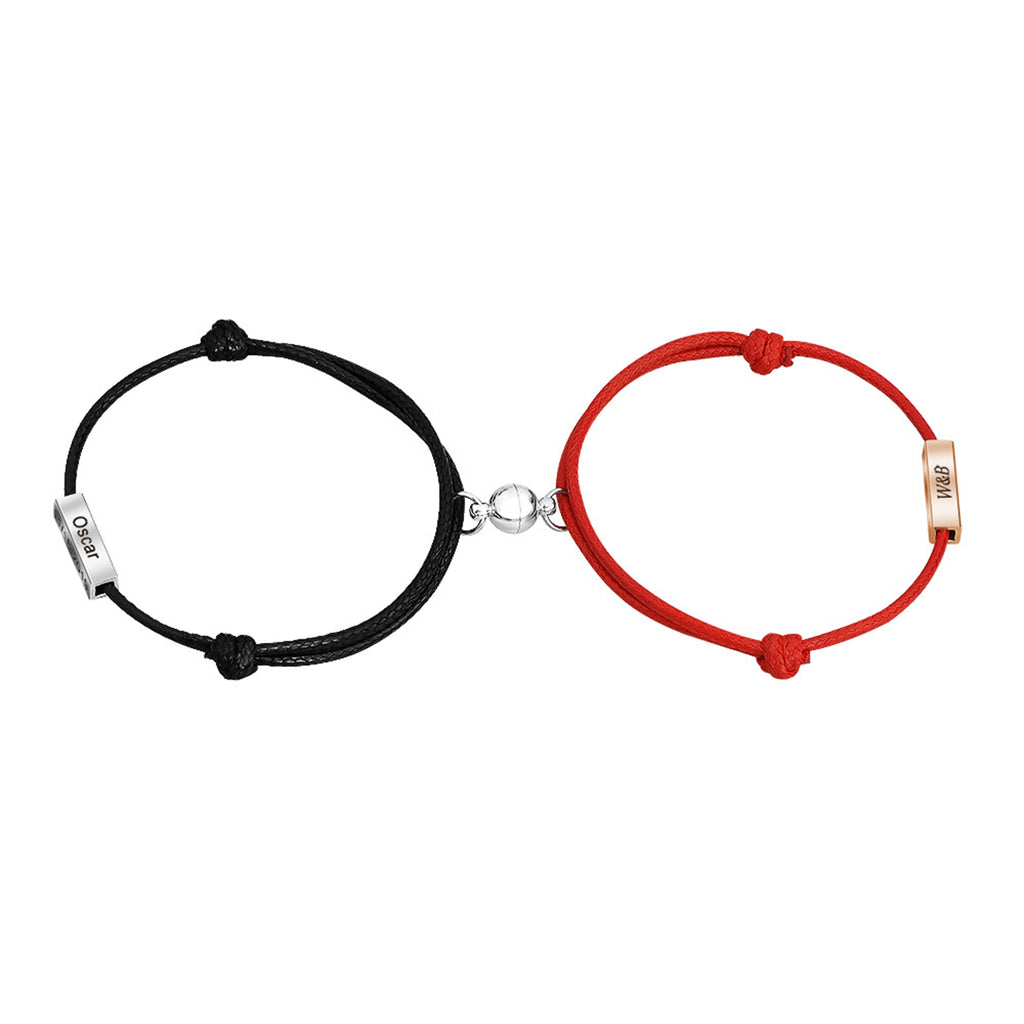 Handgemachtes geflochtenes Magnetarmband für Paare, verstellbares Armband, Liebesarmband für Männer und Frauen