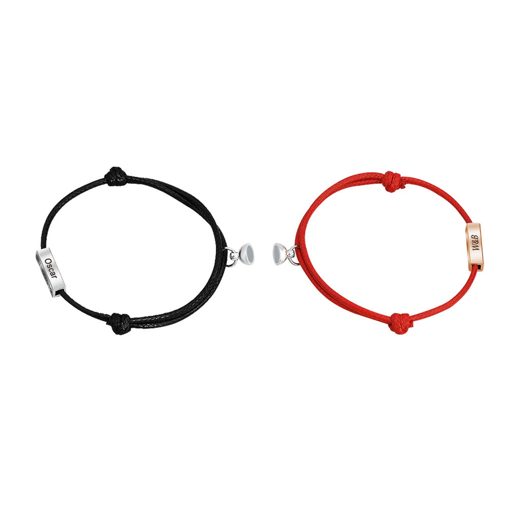 Handgemachtes geflochtenes Magnetarmband für Paare, verstellbares Armband, Liebesarmband für Männer und Frauen
