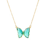 Petite chaîne de clavicule fraîche créative pour fille, pendentif en cristal et diamant, collier papillon polyvalent personnalisé