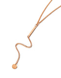 Collier en acier titane Double couche, chaîne de saut à signe rond Simple personnalisé