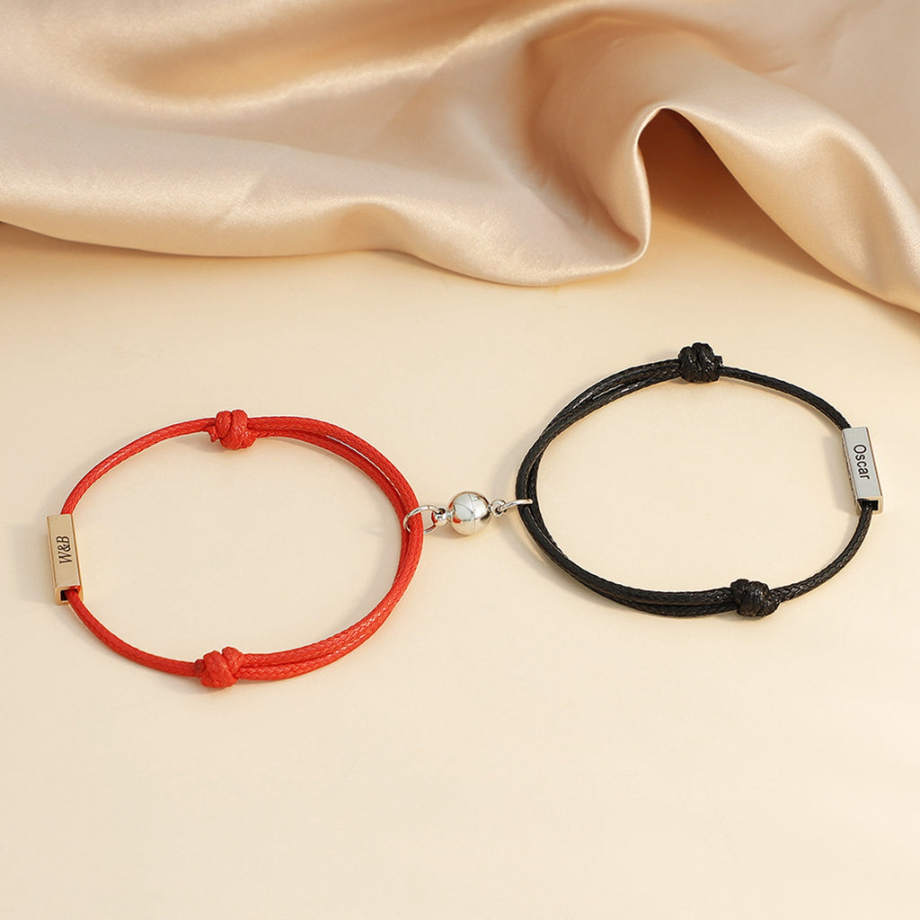 Handgemachtes geflochtenes Magnetarmband für Paare, verstellbares Armband, Liebesarmband für Männer und Frauen