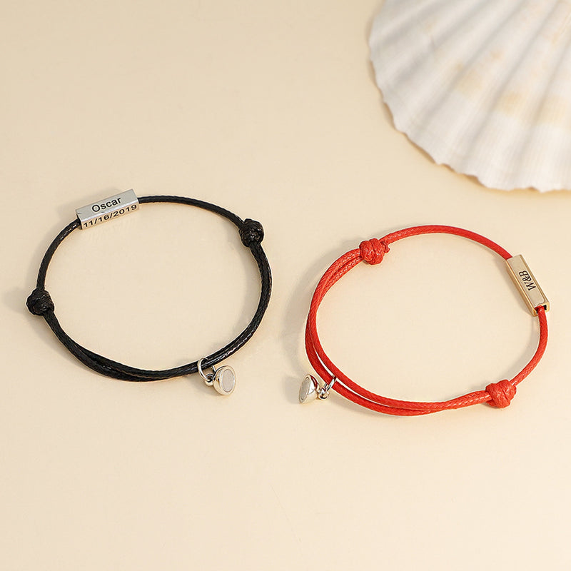 Handgemachtes geflochtenes Magnetarmband für Paare, verstellbares Armband, Liebesarmband für Männer und Frauen