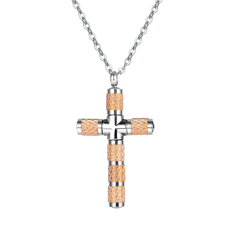 NEHZUS Vintage titane acier croix collier pour hommes Netflix à la mode pull collier cadeau pour petit ami