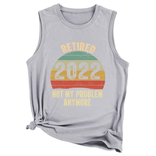 Débardeur de retraite pour femmes, chemise 2022, ce n'est plus mon problème